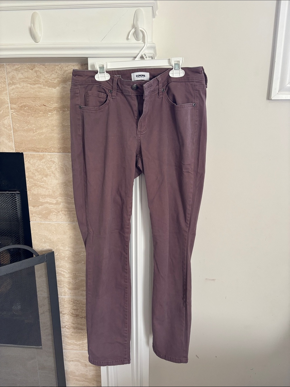 SONOMA Straight Leg Jeans in Mauve-Brown